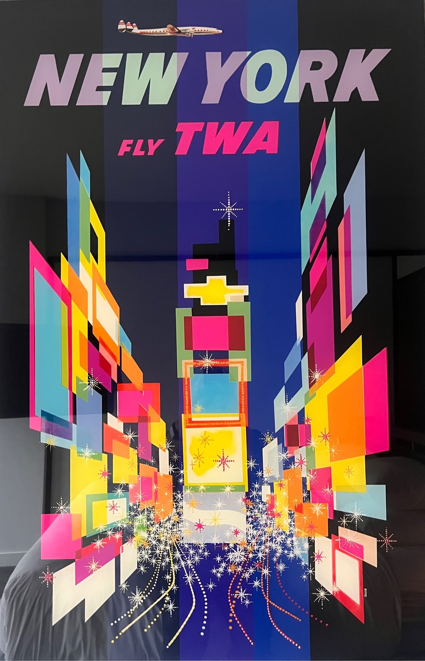 Abstract image of New York City for the TWA Hotel, modeled on the 1960’s