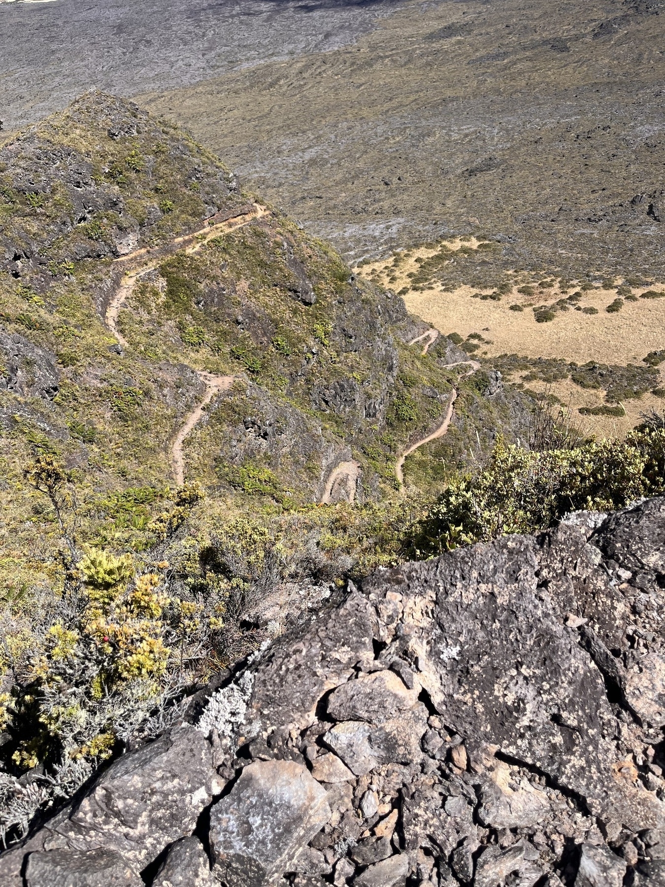The switchbacks of the Halemau’u Trail in Haleakala National Park